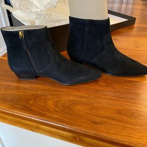 J Crew Suede Ankle Boots black size 7.5 Brand New!